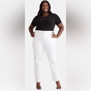 🤍 Terra & Sky 26W Petite White Straight Legged Jeans